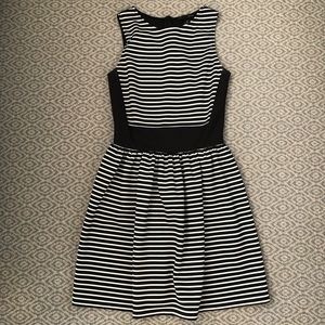 Aqua Black and White Stripped Dress!